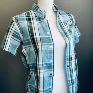 Amplify Youth Button Down Plaid Shirt